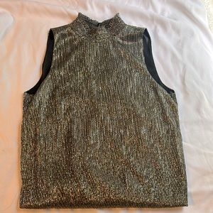 Gold shimmer sleeveless top